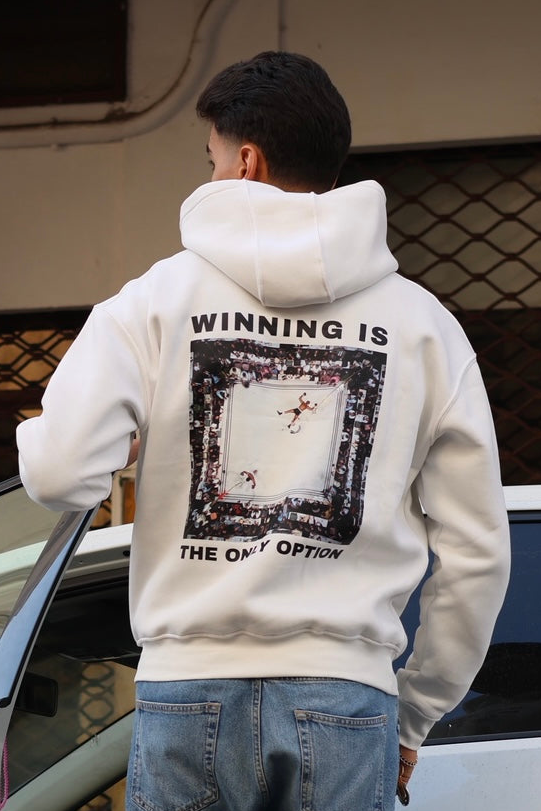 Muhammad Ali Masterpiece - Oversized Hoodie White