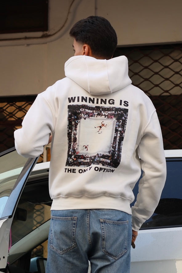 Muhammad Ali Masterpiece - Oversized Hoodie White